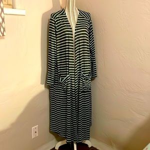 LulaRoe Sarah Cover up in Aqua and Grey